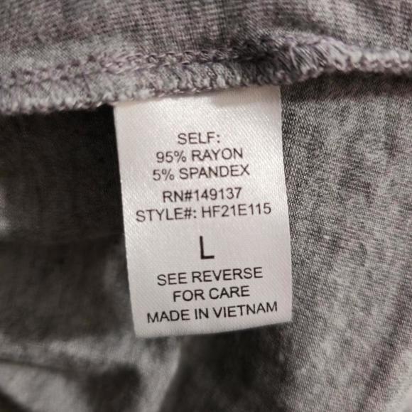 Talulah Cozy Sleep Shorts,  Size Large, Heather Gray - Picture 3 of 5